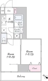 KDXレジデンス町田North【8階】の間取り