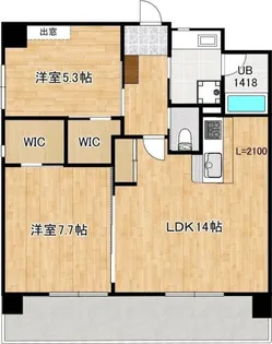 キャッスル上野 3番館【4階】の間取り