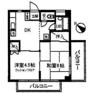 シャトー向原【2階】の間取り
