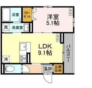 東京都府中市栄町1【アパート】の間取り