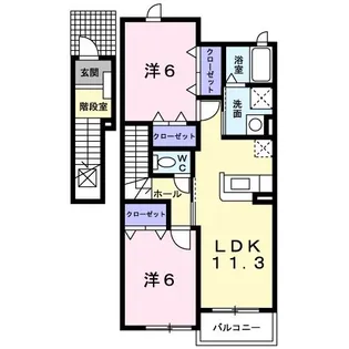 兵庫県西脇市小坂町【アパート】の間取り