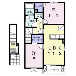 イリーデ パラッツォ A【2階】の間取り