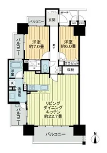 サーパス王子中町【10階】の間取り