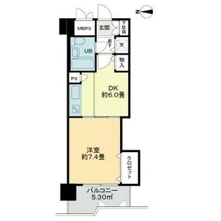 ライオンズマンション福島野田町【3階】の間取り