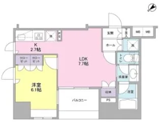 コンフォリア池袋DEUX【7階】の間取り