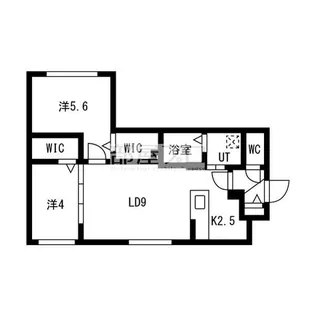 2LDKの間取り画像