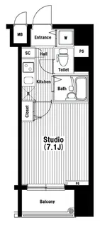 1Kの間取り画像