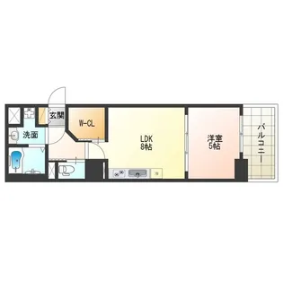 大阪府大阪市西区江戸堀2【マンション】の間取り
