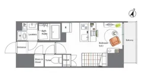 東京都新宿区若松町【マンション】の間取り