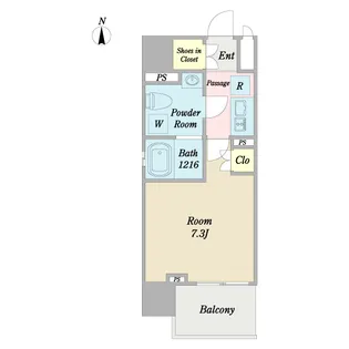 プライマル西大島小名木川【6階】の間取り