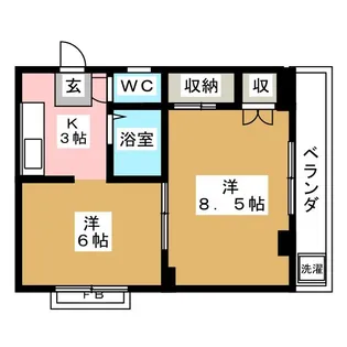 マルテビル【3階】の間取り