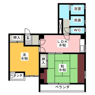 トランプコート四日市【3階】の間取り