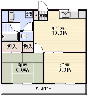 リヴァティ扇【1階】の間取り