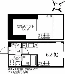 ハーミットクラブハウスAlesia長津田【2階】の間取り