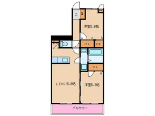 福岡県福津市津屋崎8【マンション】の間取り