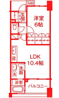 IXIA横浜鶴見ステーションフロント【4階】の間取り