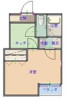 クレフラスト太子堂II【2階】の間取り