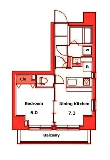 ゼクシア川崎【8階】の間取り