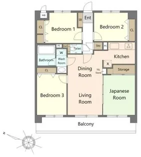 福岡県福岡市博多区金の隈1【マンション】の間取り