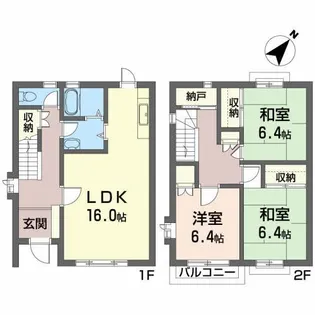 シャーメゾン東田【2階】の間取り