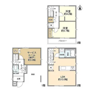 埼玉県さいたま市中央区鈴谷5【一戸建】の間取り