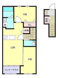仮)白河中野山アパート【2階】の間取り