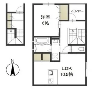 ノーブル高柳【2階】の間取り