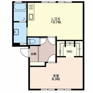 ドレミハイツ【1階】の間取り