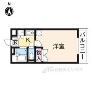 レオパレス二上【1階】の間取り