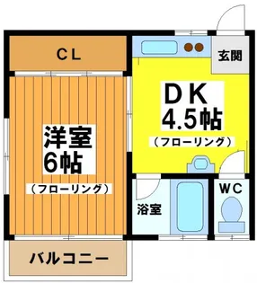 ヴィラ松井【1階】の間取り