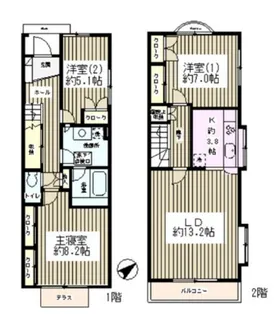 フェアステージ妙典B【2階】の間取り