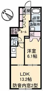 メゾン・カンフリエ井口【2階】の間取り