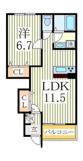 ノートル・プリエール【2階】の間取り