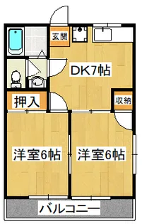佐久間ハイツA【2階】の間取り