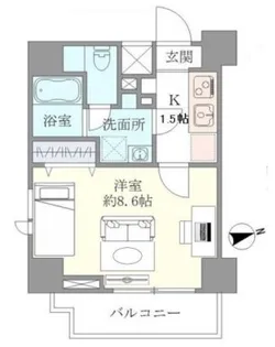 マインズ・コム白金【10階】の間取り
