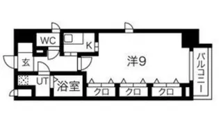 S-RESIDENCE難波Viale【11階】の間取り