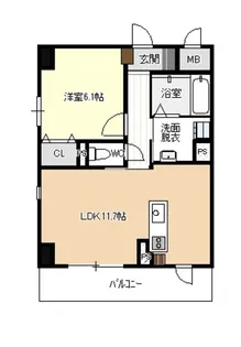 ロイヤル山王【7階】の間取り