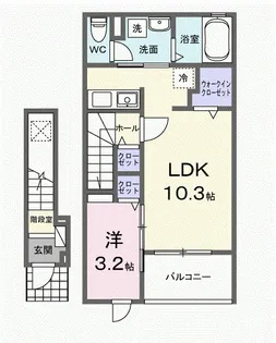 エイス クラウディア【2階】の間取り