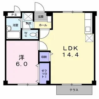 サンハイツT【1階】の間取り