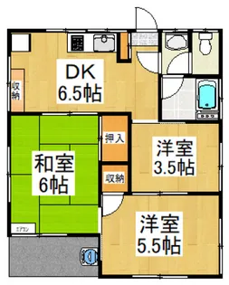 市川コーポ2【1階】の間取り