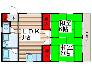 サンハイツ【2階】の間取り