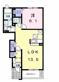 ペル ラ メール 相見【1階】の間取り