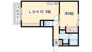 クレール糸井【1階】の間取り