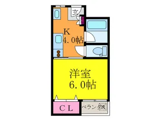 グリ-ンハイツ大中【2階】の間取り