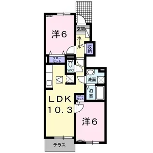 プロスペリタ【1階】の間取り