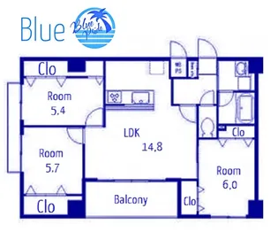 オークヒルズ五番館【2階】の間取り