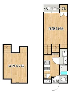 ミライ幸町【2階】の間取り