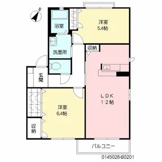 花みずき B棟【2階】の間取り