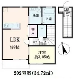 ミラーユ千住【2階】の間取り