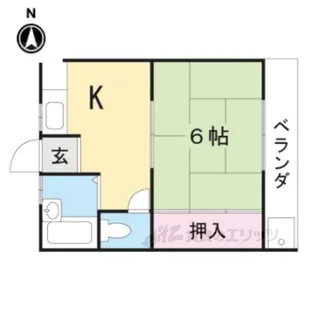 アパートひいらぎ【2階】の間取り